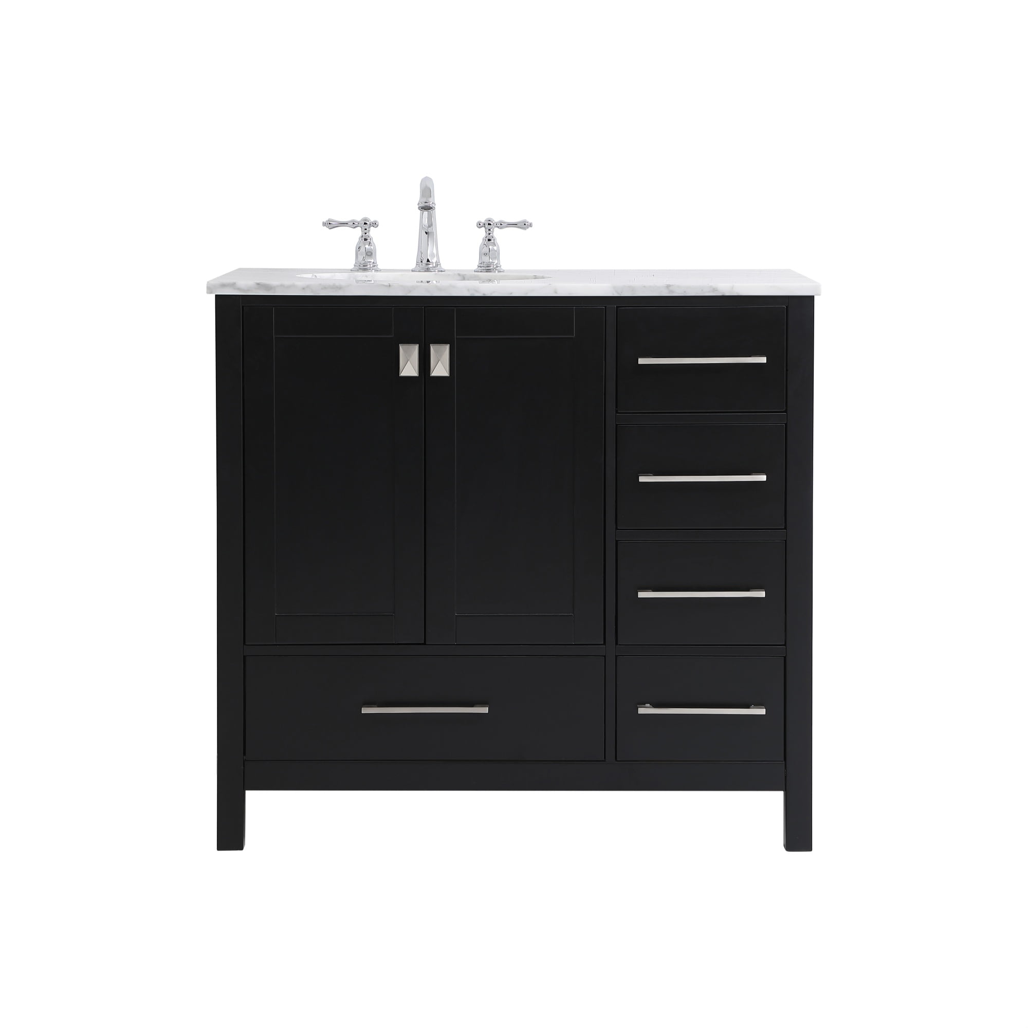 36 inch Single Bathroom Vanity in Black