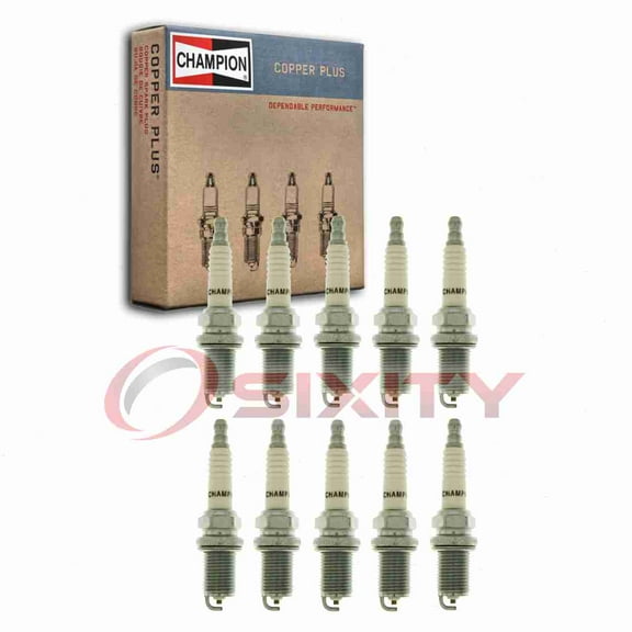 10 pc Champion 444 Copper Plus Spark Plugs for RC7YC3 Ignition Wire Secondary