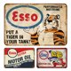 thumbnail image 1 of Placa Metal Vintage Esso Petroleum Pintura Hierro Rectangular 40x30cm 3 Uds., 1 of 10