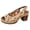 Khaki, variant on Rokment Womens Platform Heeled Dress Sandals for Ladies 2026 Summer Fashion Casual Geometic Hollow out Peep Open Toe Chunky Block High Heels Slingback Dressy Pumps Brown Size 6.5