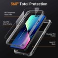 thumbnail image 2 of JETech Case for iPhone 14 Pro 6.1-Inch with 2-Pack Tempered Glass Screen Protector, 360 Full Body Shockproof Bumper Phone Cover Protective Clear Back (Clear), 2 of 7