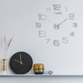 thumbnail image 2 of Sentmoon Window Clings Window Stickers Frameless Large DIY Wall Mute Clock Frameless Mirror Wall Clock for Living Room Home Office Decoration Stickers 60CM, 2 of 6