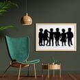 thumbnail image 2 of Silhouette Wall Art with Frame, Shadow Boys and Girls Funny Simplistic Monochrome Print, Printed Fabric Poster for Bathroom Living Room, 35" x 23", Charcoal Grey and White, by Ambesonne, 2 of 2