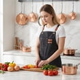 thumbnail image 2 of Unique Bargains Adjustable Long Waist Kitchen Apron with Pockets for People Black, 2 of 6