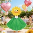 thumbnail image 4 of Porch Goose Outfits, Sunflower Goose Outfit Spring Costume Set, Dress with Straw Hat and Sunglasses for Lawn Patio Yard Outdoor Decor (#01), 4 of 8