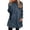 Dark Blue, variant on Womens Winter Coat Loose Wool Jacket Long Sleeved With Pockets Full Zipper Women Blouses