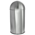 thumbnail image 3 of Elama 50 Liter Large 13 Gallon Push Lid Stainless Steel Cylindrical Home and Kitchen Trash Bin in Matte Silver, 3 of 6