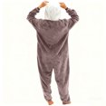 thumbnail image 6 of REORIAFEE Winter Pajamas for Women Set 1 Piece Fleece Warm Loungewear with Pockets Long Sleeve Jumpsuit Pants Color Block Sleepwear Pink S-2XL, 6 of 7