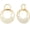 White, variant on Summer Raffia Round Circle Earrings, Raffia Straw Wrapped Handmade Earring for Women, Style L1487