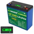 thumbnail image 1 of Paquete de baterías TalentCell LF4040 12V 24Ah LiFePO4 288Wh, 1 of 7