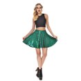 thumbnail image 4 of Falda plisada de moda femenina con estampado de personalidad de verano para mujer (verde, XL), 4 of 5