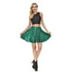 thumbnail image 4 of Falda plisada de moda femenina con estampado de personalidad de verano para mujer (verde, L), 4 of 5