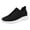 Black, variant on Men Mesh Slip On Height Boost Sneakers Secure Lace Up Indoor Outdoor Walking Casual Daily Shoes