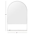 thumbnail image 3 of SAFAVIEH Yuriko 24 in. x 36 in. Solid Frame Mirror, White, 3 of 6