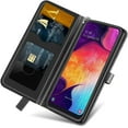 thumbnail image 4 of Compatible with Samsung Galaxy A20 Wallet Case Women Leather Flip with Wrist Strap Kickstand Magnetic Shockproof with Card Holder Protective Case for Samsung Galaxy A20 / A30 Life Tree Black, 4 of 14