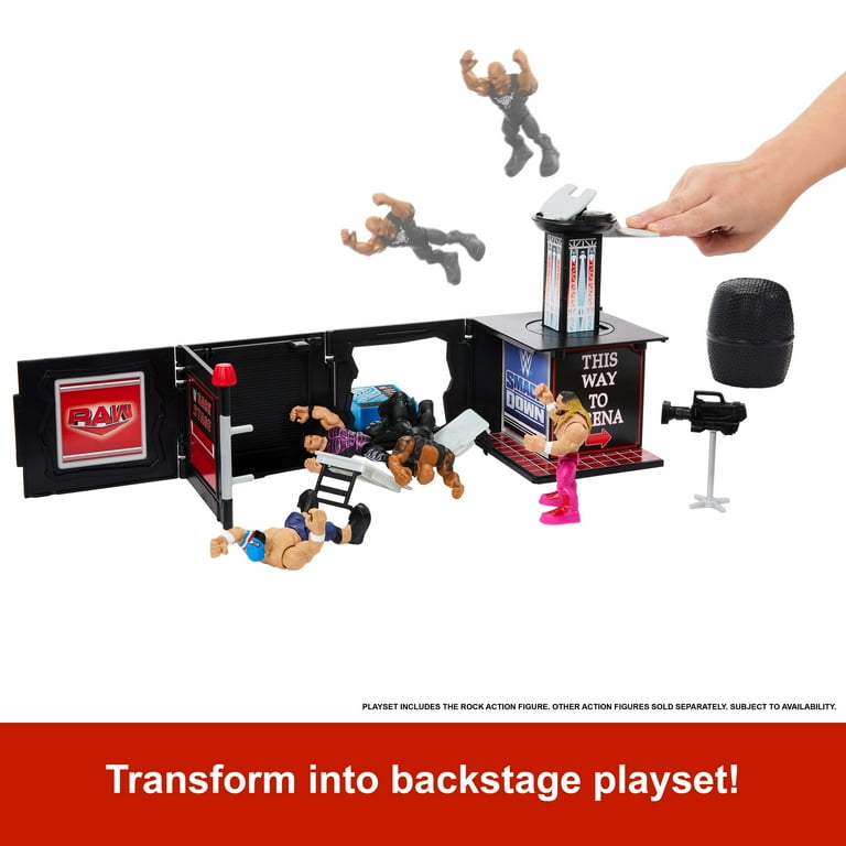 WWE Knuckle Crunchers Final Boss Microphone Playset with The Rock
