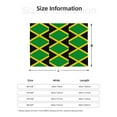 thumbnail image 3 of Throw Blanket Jamaica Flag Pattern Soft Cozy Fleece Flannel Blanket Home Decor for Couch Sofa Bed 50"x40", 3 of 7