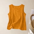 thumbnail image 2 of Women's Cotton Linen V Neck Sleeveless Tank Top Casual Summer Loose Fit, 2 of 6