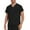 #Black, variant on George Men's Solid Color V-neck Pocket Short Sleeved Caregiver Nurse Uniform,Black,Big and Tall Men S