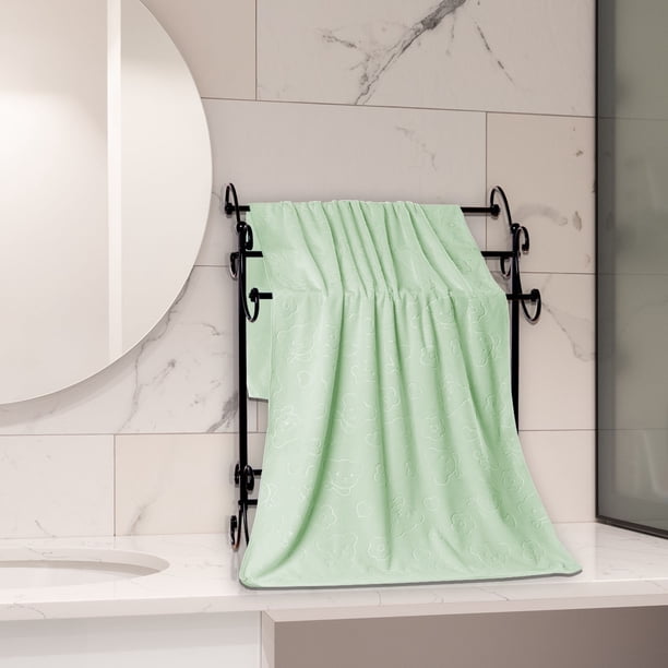 Super Softs Teddy Bear Towels 2-Pack - Toallas de baño gruesas y muy absorbentes con un diseño en relieve adorable para adultos y niños