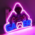 thumbnail image 4 of JFLLamp LED Neon Sign Gaming Theme Light Purple Blue Wall Decor USB Powered Acrylic Backboard Hanging Light for Room Setup, 4 of 7