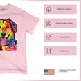 thumbnail image 4 of Tee Hunt Dean Russo Cute Neon Dog T-Shirt Adopt A Pet Colorful Pet Men's Tee, Light Pink, Large, 4 of 5