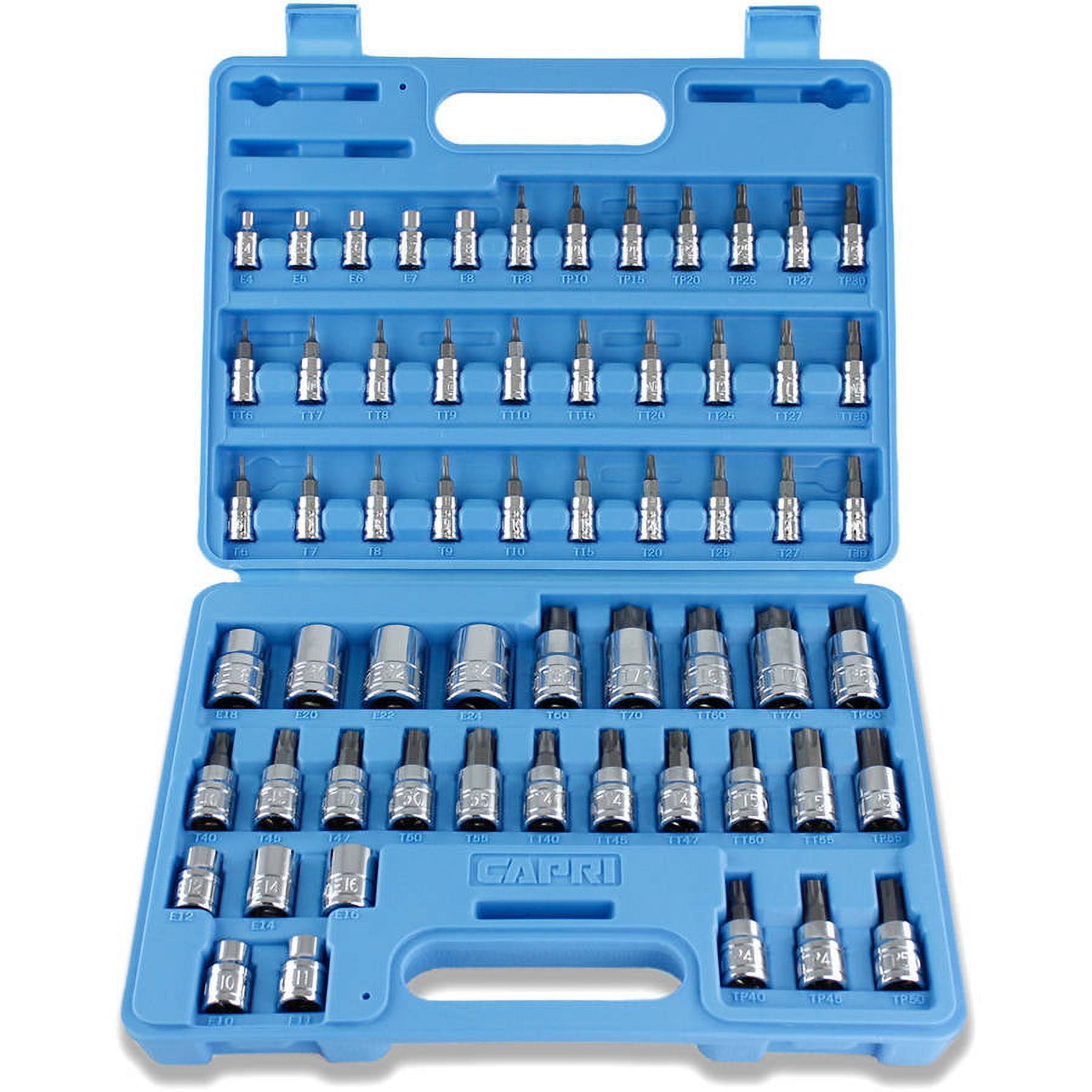 Capri Tools 32-Piece Master Hex Bit Socket Set - Includes Both Metric & SAE Sizes