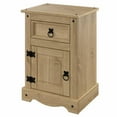 thumbnail image 3 of Bridge Brazil Wood Nightstand 1 Door 1 Drawer Corona Gray | Furniture Dash Antique Brown, 3 of 6