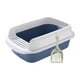 thumbnail image 3 of Caja de arena para gatos, inodoro, bandeja de arena desmontable para mascotas, arena semicerrada grande azul grande, 3 of 9