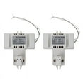 thumbnail image 1 of 2X White Plastic Shell 4 Pin 2D Tube Bulb Fluorescent Ballast AC 220V 0.19A 38W, 1 of 5