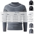 thumbnail image 2 of Iyufng Mens Sweaters and Pullovers Fair Isle Geometric Pattern Winter Knit Tops, 2 of 9