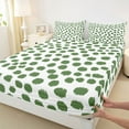 thumbnail image 3 of Feelyou Modern Green Polkadots Full Size Sheets, Chic Fashion Abstract Bed Sheets, Teens Kids Adult Women Sheet Sets, Breathable Home Decor, 4-Piece, 3 of 7