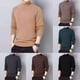 thumbnail image 5 of Mens Half Turtleneck Pullover Long Sleeve Tops Warm Slim Fit T-Shirt Undershirt, 5 of 8