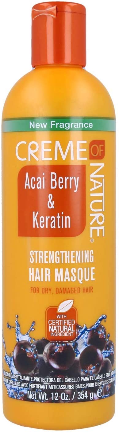 Creme of Nature Acai Berry & Keratin Strengthening Hair Masque for Dry Damaged Hair 12oz - image 1 of 1