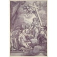 thumbnail image 2 of Anonymous 13x18 Gold Ornate Wood Frame and Double Matted Museum Art Print Titled - St. Catherine of Siena Receiving The&nbsp;Stigmata (18th&nbsp;Century), 2 of 4