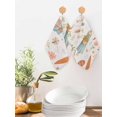 thumbnail image 2 of Pink Spring Easter Kitchen Dish Towels for Drying Dishes Set of 3, Bunny Carrots Eggs Floral Botanical Waffle Weave Microfiber Hand Tea Bathroom Towels Quick Dry & Absorbent Towel 12x12, 2 of 7