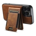 thumbnail image 4 of ELEHOLD Case for iPhone 16 Pro Max,2 in 1 Detachable Magnetic Leather Wallet Case with Card Holder Kickstand,Brown, 4 of 9