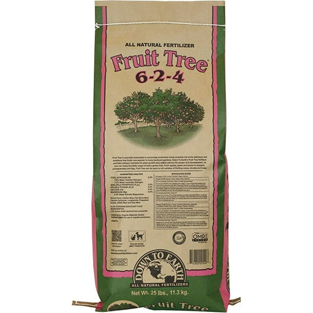 Down to Earth Organic Fruit Tree Fertilizer Mix 624, 25lb