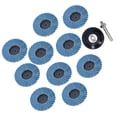 thumbnail image 4 of Grind 10 Uds Rueda Abrasiva Disco De Aleta De Molienda De Corindón De Circonio De Torsión De Grano 80 Con Disco De Goma De 2 Pulgadas, 4 of 7