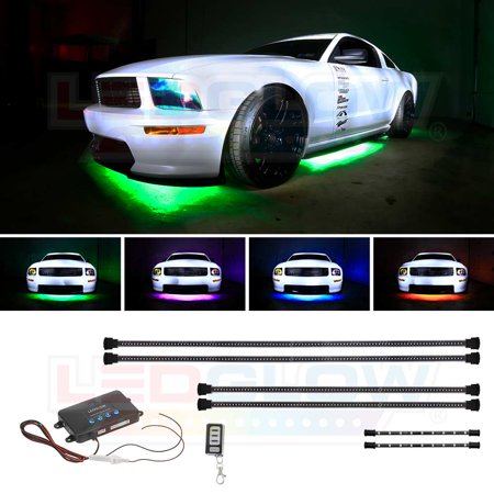 Ledglow 4pc Million Color Wireless Led Underbody Lighting Kit 2pc Interior Light Ledglow 4pc Million Color Wireless Led Underbody Lighting Kit 2pc Interior Light