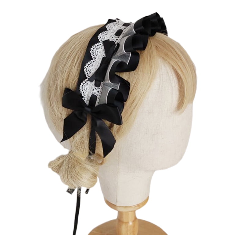 Pleated Ribbon Ruffles Lace Headband Mesh Lace Headbands  display picture 1
