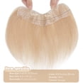 thumbnail image 2 of Benehair Forehead Hairline Men Toupee Topper Thin Full PU 100% Russiian Human Hair Piece Blonde Hair Piece(4cm*18cm ), 2 of 8