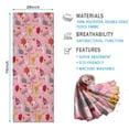 thumbnail image 2 of Pink Cartoon Dinosaurs Landscape Pattern Hot Yoga Mat Towel Non Slip for Hot Yoga - Quick-Drying Yoga Mat Cover with 4 Corner Pockets with Travel Bag - Hot Yoga Towel Non Slip 70"x26", 2 of 6