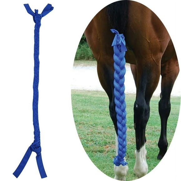 Jinsinto Ponytail, 3 Pipes Strong Ponytail Bag Ponytail Protector (Blue, 11cm)