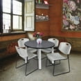 thumbnail image 3 of Regency 42 in Round Breakroom Table- Grey Top, Chrome Legs, 4 Zeng Stack Chairs- Grey, 3 of 7