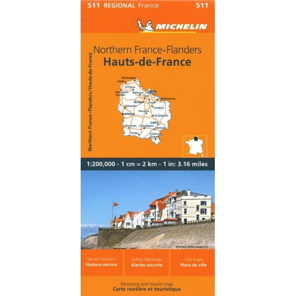 Nord-Pas-de-Calais, Picardy - Michelin Regional Map 511