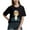 Black, variant on Rezuofi 2 Pcs Women's Graphic Printed Cartoon Short Sleeve Casual T-Shirt Top