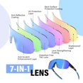 thumbnail image 4 of Gafas de sol IKTOD 2PACK para niños y jóvenes de béisbol UV400 negro y blanco, 4 of 6