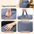 thumbnail image 2 of Baxluxe Ergonomic Bean Bag Chair for Adults, Faux Fur Fluffy Sofa Chair with High-Density Memory Foam, Grey Comfy Bean Bag Couch for Reading, Gaming (46 Inches Bean Bag Chair), 2 of 9