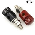 thumbnail image 1 of 2PCS 3/8\" Copper Battery Post Connector Remote Battery Post Terminal Block Kit, 1 of 9